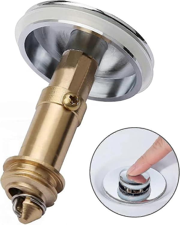 Vaskprop Badekar Afløbsprop Krom Pop Up Badekarsprop Vaskprop til Badeværelse og Køkken, Diameter 39 mm (1 stk)-CE db