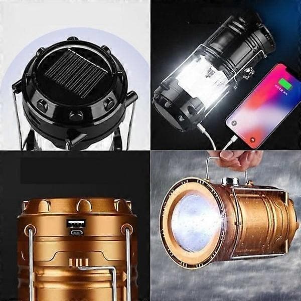 Oppladbar LED solcelle campinglampe -Sy