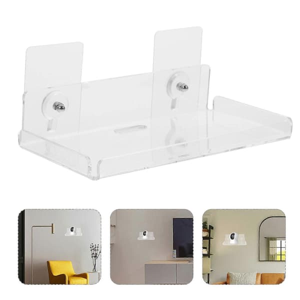 Wall Mounted Camera Mount Floating Shelves for Security Cameras Easy Installation No Drilling Homeowner 1 Set[DB]