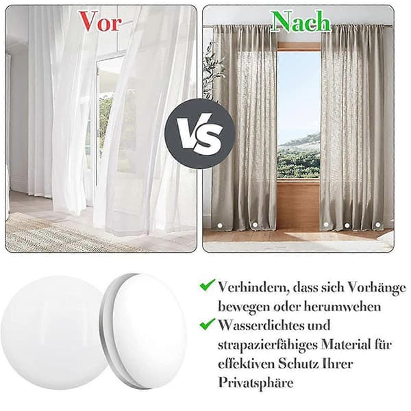 20 st magnetiska gardinvikter, draperivikter, magnetiska duschdraperivikter för duk och gardinfoder, B