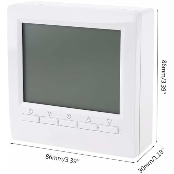 Smart väggtermostat med LCD-skärm för golvvärme - Blå bakgrundsbelysning