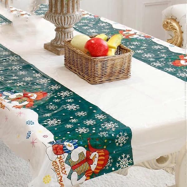 Julröd fläckbeständig duk - Storlek: Rektangulär 110x180cm (djup