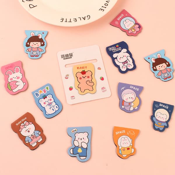 20 Pieces Magnetic Bookmarks with Creative Cartoon Animal Design