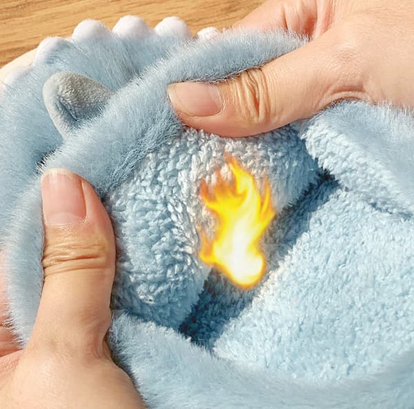 Dame søte høst- og vinterslippers i bomull med haimotiv