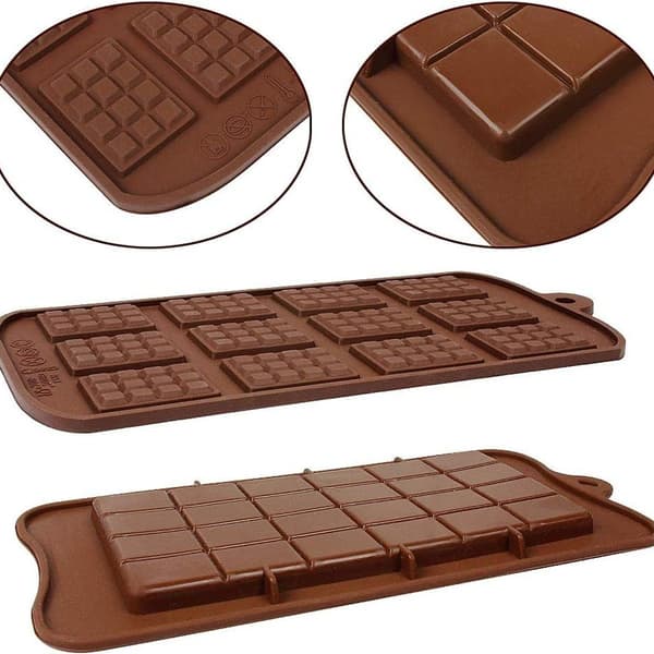 Pakke med non-stick silikonformer for sjokolade