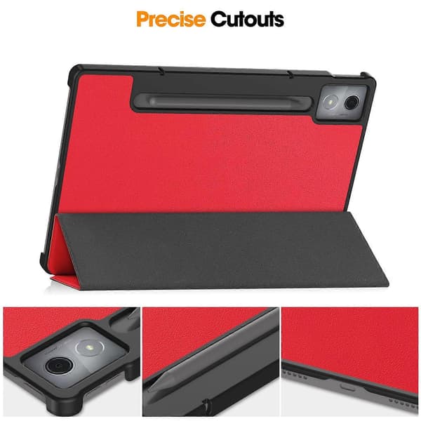 Etui til Lenovo Idea Tab Pro Anti-Drop Læderstativ Tablet Cover Multicolor Rød