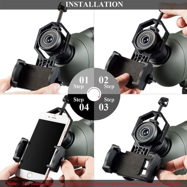 Universal Phone/Smartphone Adapter and Holder for Camera Binoculars