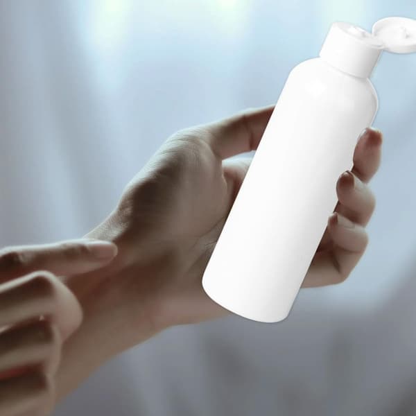 5 st vita 200 ml plastflaskor med klämfunktion för kosmetika