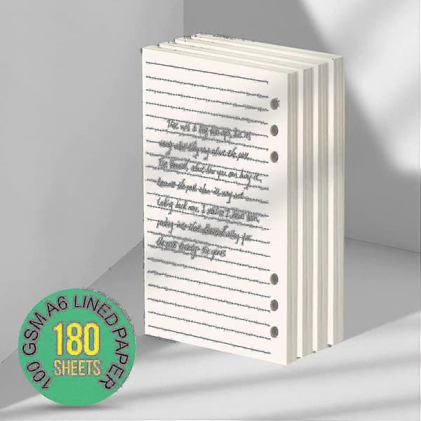 2-pack A6 Linjerat Papper Påfyllning För Filofax Personlig Kalender -gt