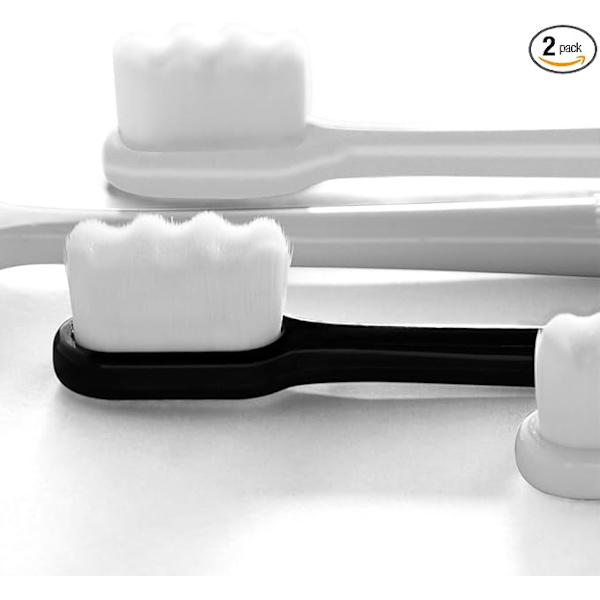 Extra Soft Toothbrush - 2 Pack, Ultra Thin Bristles for Adults