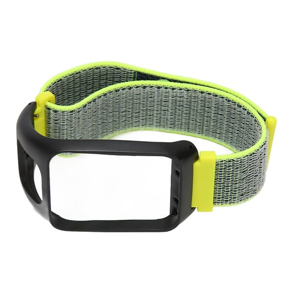 2 i 1 elastisk flettet nylon sportsrem erstatningsrem til TOMTOM Runner3 Glitter Gul