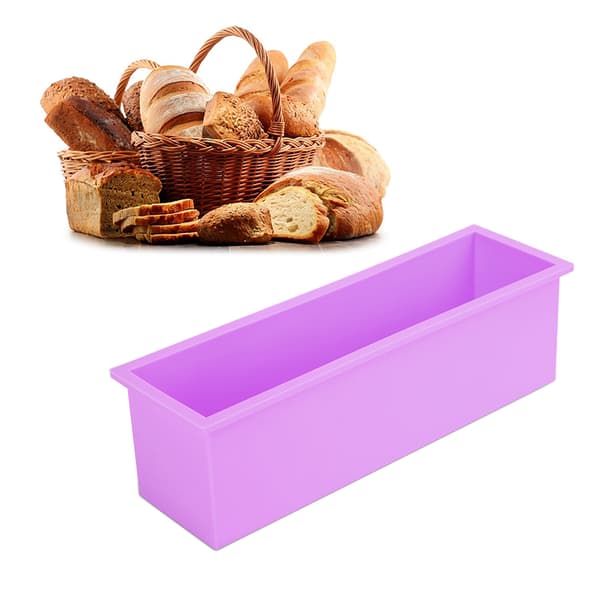 1200ML Rectangular Silicone Soap Mold DIY Toast Shape Making Box Tool