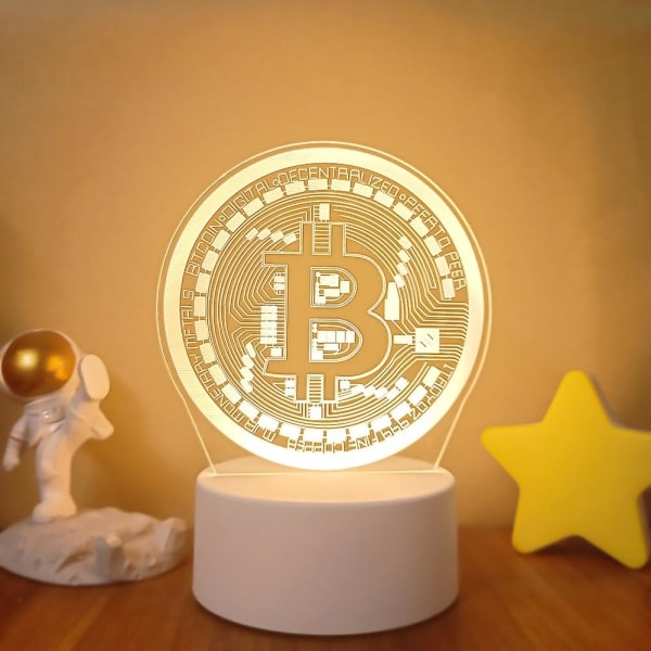 Nyhed 3D Visuelt Natlys USB Akryl LED Skrivebordslampe Kontor Skrivebordsdekoration Soveværelsespynt Feriegaver til Venner3