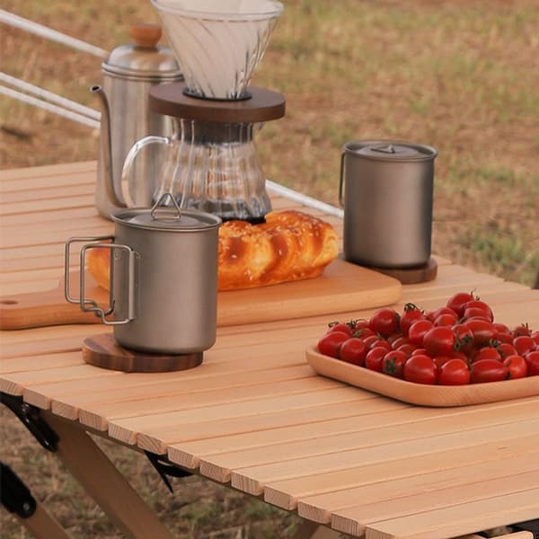 Camping Titanium Gryde Krus Kop Udendørs, 750ml max Stempelkande