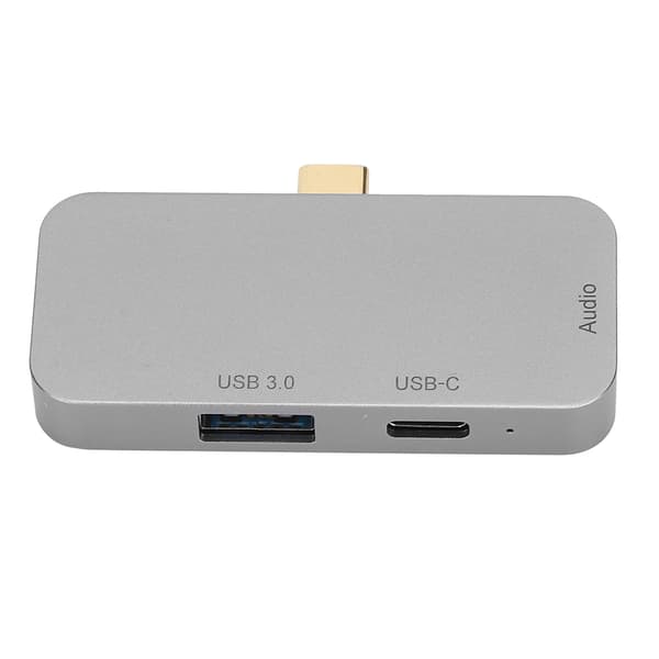 4-i-1 USB-C-hubb Grå Multifunktionell expansionsdocka Typ-C till HDMI-kontakt 60W PD Grå