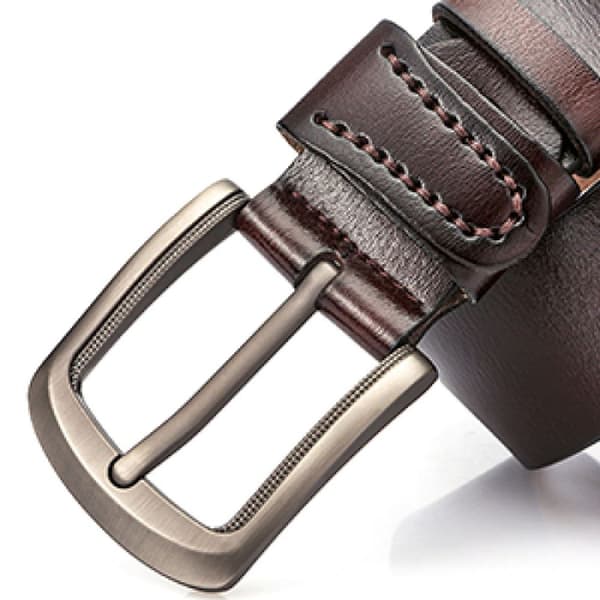 Herrebælte, herrelæderbælte, herrebælte mørkebrunt KLB