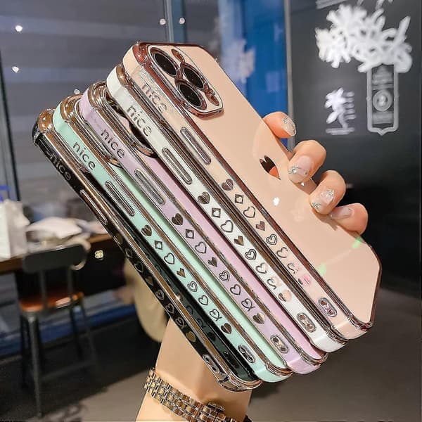 Kompatibel med iPhone 13 Pro Max Deksel med Kamerabeskyttelse Lilla