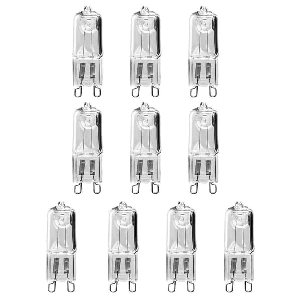 10-pack G9 halogenlampor 18W, varmvitt ljus för lampor-FX-