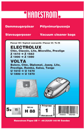 Pölynimuripussit VOLTA U 1800- U 1870