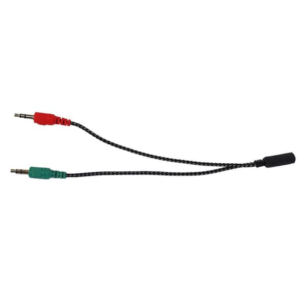 Ph Splitter til computer, Hovedtelefonadapter til PC og mikrofon, 3.5mm hun til 3.5mm