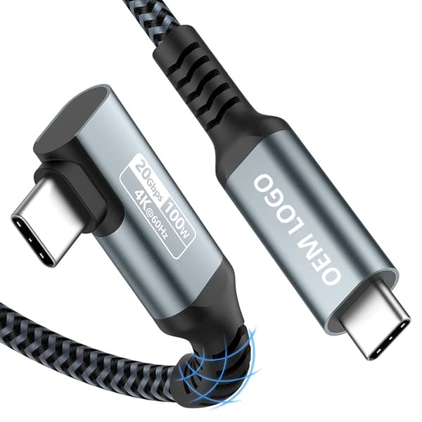 20 Gbps 100 W USB C til USB C-kabel hurtiglading for dokkingstasjon/MacBook/spillenheter/mobiltelefoner【COPL】