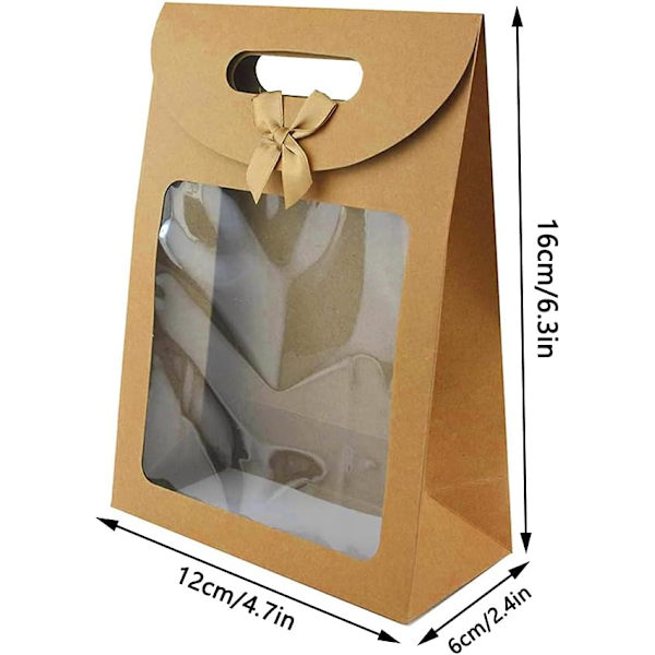 20 st presentpåsar, presentask i kraftpapper, presentpåsar med handtag,