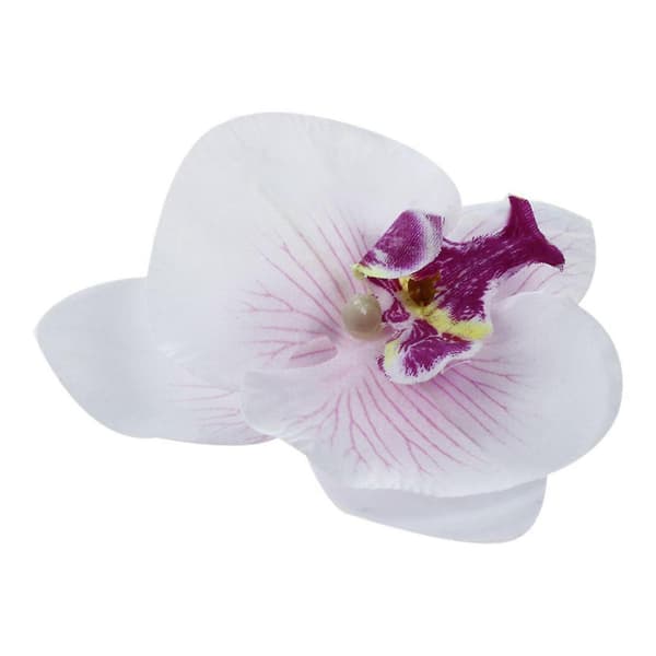 40 stk. 9 cm sommerfugleorkidé kunstige blomsterhoveder dekoration til bryllup hårklemme tilbehør