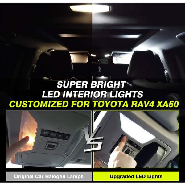 LED-interiørlys XA50 2019 2020 2021 2022 SMD-lamper Ultra Dome leselys 6 stk/sett