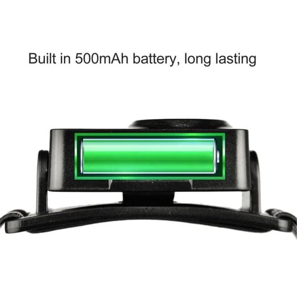 LED-hodelykt USB oppladbar 3 moduser høy lysstyrke vanntett hodelykt for nattfiske, løping, DUBUNS