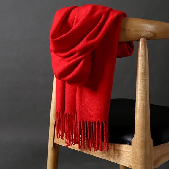 Dame tyk blød pashmina sjal wrap tørklæde varm ensfarvet stole