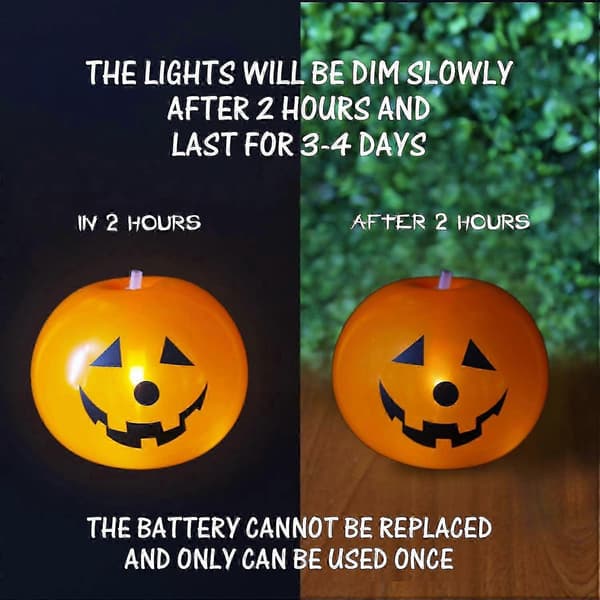 2025 20-pack Pumpkin LED Light Balloons for Halloween Party Decorations including Pumps
