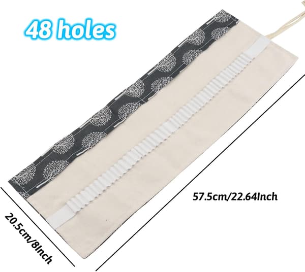 Canvas pennfodral, 48 hål, färgat pennfodral Mu