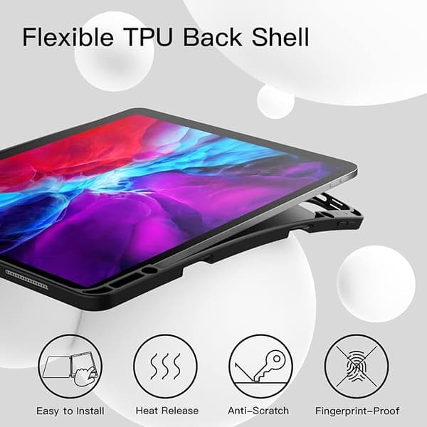 (Sort) 12,9 tommer (2020/2018 model, 4./3. generation) med stylus