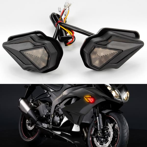 1 par nye universelle motorcykel LED-blinklys Rogue