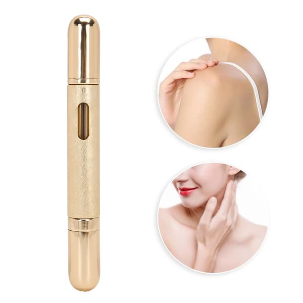 10 ml Round Press Perfume Bottle Portable Empty Refillable Glass Perfume Bottle (Gold)