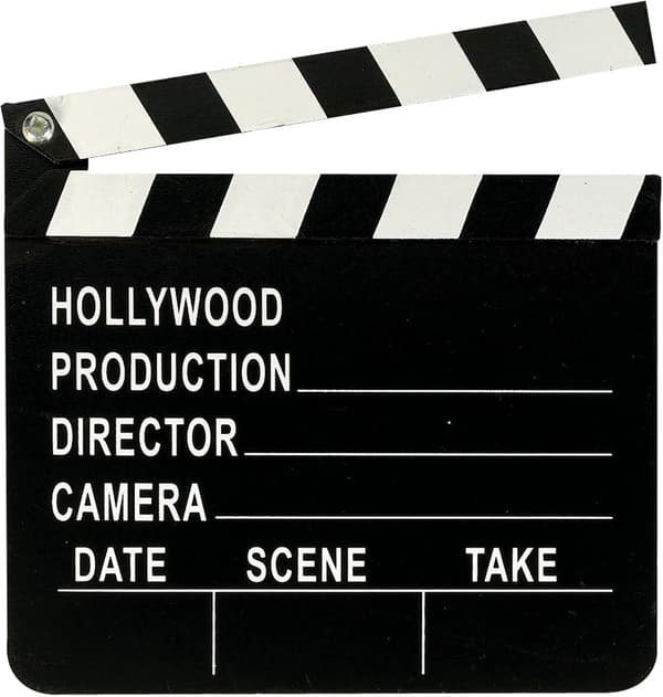 3 stk Hollywood filmklapper, Svart