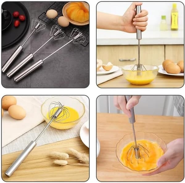 Håndmikser - 25 cm - Halvautomatisk visp, eggvisp, kremvisp - Melkeskummer - for matlaging og baking