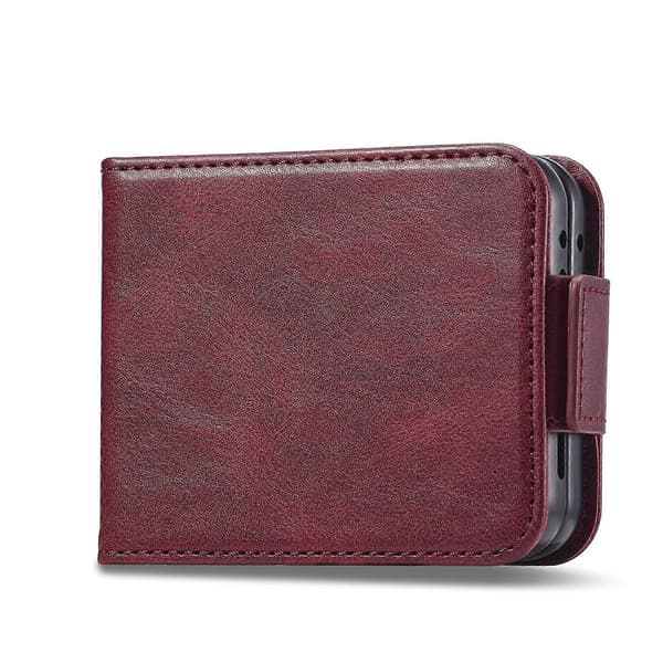 RFID Läderfodral för Samsung Galaxy Z Flip5 Röd Red