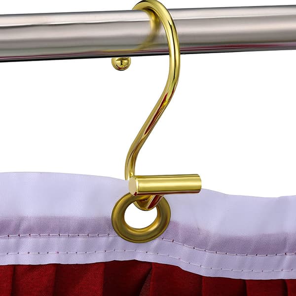 12 dusjforhengkroker, rustfrie dusjforhengringer i metall
