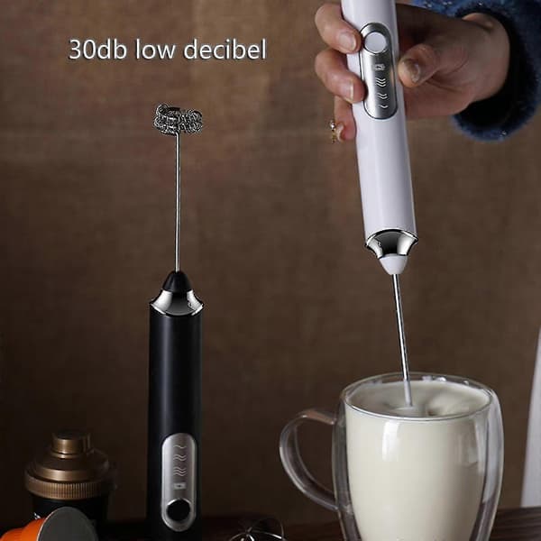 Portable Electric Hand Mixer with Stainless Steel Whisks White
