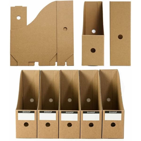 Tier A4 Paper Storage Box Document Holder Magazine Rack Organizer Box for Office Home DIY Container