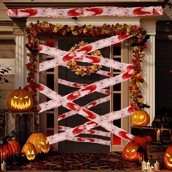 Halloween Horror Bandage Pack, 1 stk. Blodig Spøgelseshus Krybende Gaze