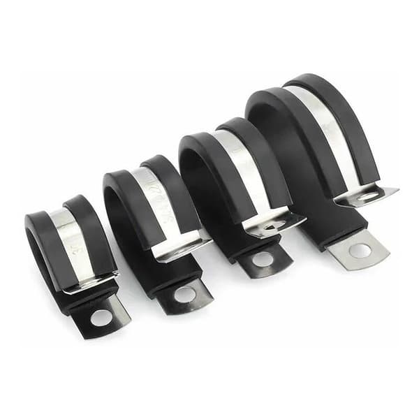P-Clips pipe clamp with rubber insert choice: Ø 35mm / Band 15mm, 10 pieces
