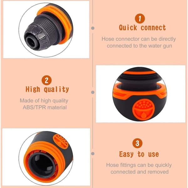 Quick Connect Garden Hose Connector 1/2 Durable for Garden Tools, Agriculture, Lawn, Garden Irrigation System