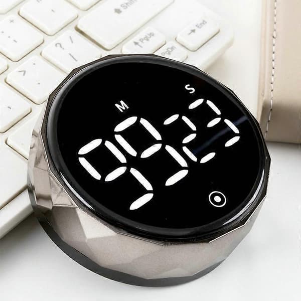 Kjøkkentimer Digital Timer med Stoppeklokkefunksjon og Nedtelling Aluminium [DB]