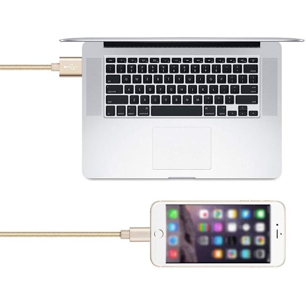 2 kpl huippulaadukkaita 2 m iPhone-kaapeleita - punainen
