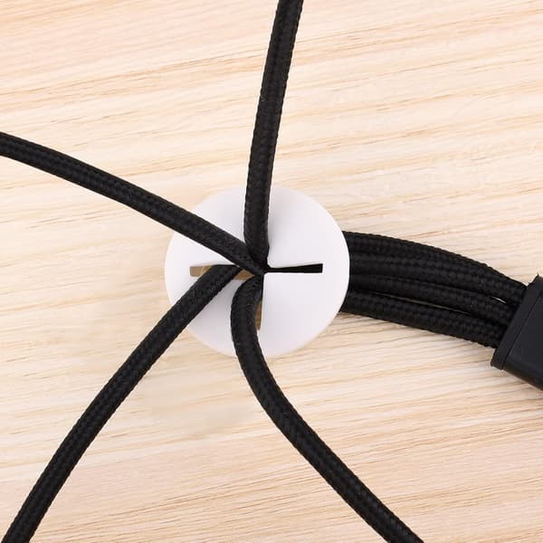 Kabelgennemføring til skrivebord, gummigennemføring til skrivebordshul, kabel og ledning