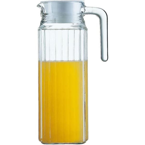 Valkoinen Arcoroc Quadro jääkaappikannu kannella 110cl, 1 kannu