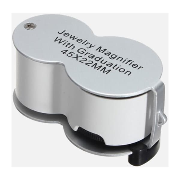 45x 22mm med LED-lamper skala smykker lup