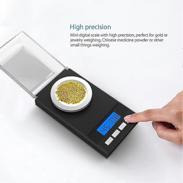 50G/0.001G Milligram Scale, Milligram Precision Scale, MG, Pocket Scale, Laboratory Scale with LCD Display